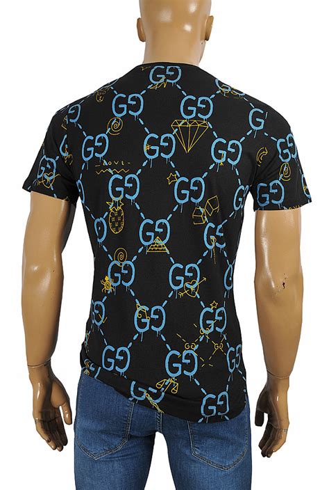 gucci navy shirt|gucci shirt male.